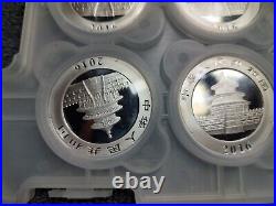 2016 Chinese Silver Panda 15 Count Proof 999 Fine 10 Yuan 30g Coin Set