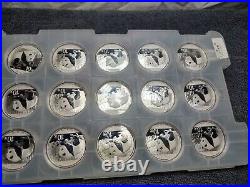 2016 Chinese Silver Panda 15 Count Proof 999 Fine 10 Yuan 30g Coin Set