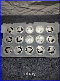 2016 Chinese Silver Panda 15 Count Proof 999 Fine 10 Yuan 30g Set #2