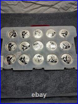 2016 Chinese Silver Panda 15 Count Proof 999 Fine 10 Yuan 30g Set #2