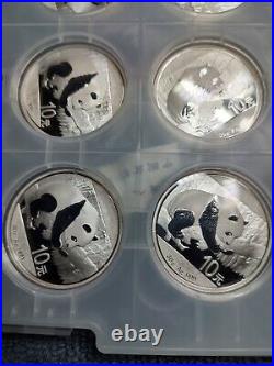 2016 Chinese Silver Panda 15 Count Proof 999 Fine 10 Yuan 30g Set #2