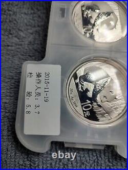 2016 Chinese Silver Panda 15 Count Proof 999 Fine 10 Yuan 30g Set #2