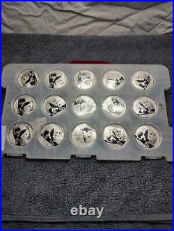 2016 Chinese Silver Panda 15 Count Proof 999 Fine 10 Yuan 30g Set #2