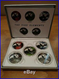 2016 Silver Panda Five Element Set Hard To Find Only 150 Exist 5 x 30g Coins