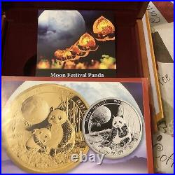2016 china panda moon festival Gold & Silver Coins Set with ngc pf70 FS Box/coa