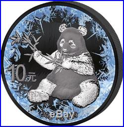 2017 30 Gram Deep Frozen Chinese Panda Ruthenium and Platinum Silver Coin Set