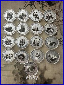 2017 35Th anni gold panda coin issuance silver panda medal set 51gram 17pc