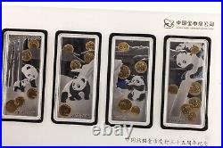 2017 China 7 Piece 50 gram Silver Bar 35th Anniversary Panda Set NGC Gem Proof