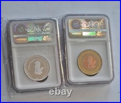 2017 China Panda Piefort Set 39g Silver & Tri-Metal NGC PF69 UC Coin Fair Cameo