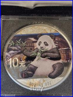 2017 China Silver Color Pandas Night & Day Set OGP COA #128 Of Only 500 Minted