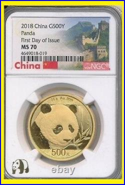 2018 CHINA GOLD PANDA PRESTIGE 6 COIN SET NGC MS 70 FIRST DAY ISSUE coa mint box