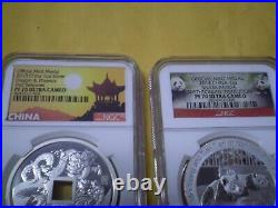 2018 China 1 Oz Silver Dragon & Phoenix 2014 Panda PF 70 Ultra Cameo Coin Set