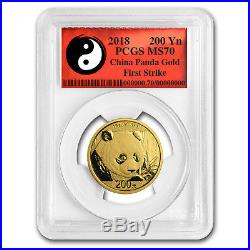 2018 China 5-Coin Gold Panda Set MS-70 PCGS (FS, Yin-Yang) SKU#158236
