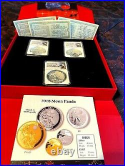 2018-Z- Jade Moon Festival-(3) Coin Set- All 70 Graded Ultra Cameo