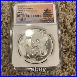 2019 CHINA 3 pc SET 30g. 999 FINE SILVER PROOF PANDA COINS. (3) DIFFERENT MINTS