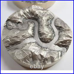2019 China 1600g Silver Great Wall Dragon 375th Anniv. Interlocking Set #53253L