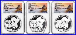 2019 (G) (S) (Y) 10 Yuan 30g. 999 Chinese Silver Panda 3 Coin Mint Set NGC MS70 2019 (G) (S) (Y) 10 Yuan 30g. 999 Chinese Silver Panda 3 Coin Mint Set NGC MS70