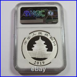 2019 NGC MS70 CHINA 3 Coin Signed 1oz Silver Panda 10 Yuan Set #51761R