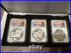 2019(Y, G, S) China S10Y Panda First Releases NGC MS70 Set