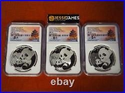 2019 (g) (y) (s) China Silver Panda Ngc Ms70 Tong Fang Signed Struck At Mint Set