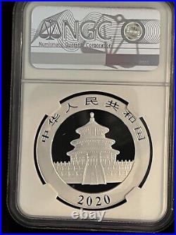 2020 CHINA 3 pc SET 30g. 999 FINE SILVER PROOF PANDA COINS. (3) DIFFERENT MINTS