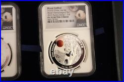 2020 China 1 oz Silver Moon Festival Panda 5 Coin Legacy Set NGC PF70 U. Cameo