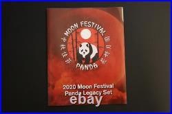 2020 China 1 oz Silver Moon Festival Panda 5 Coin Legacy Set NGC PF70 U. Cameo