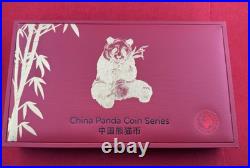 2020 China Panda 3 Coin. 999 Silver Set MS70 Song Lina Signed in OGP with COA