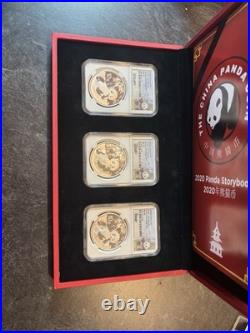 2020 China Panda Coin Series 3 1 Oz Panda Set