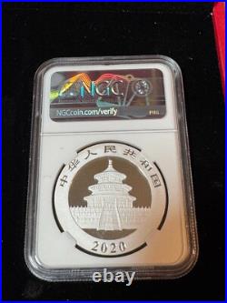 2020 China Panda Coin Series 3 Coin Set MS70 Song Lina Signed, in OGP with COA
