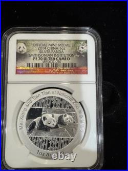 2020 China Panda MS70 First Releases 3-Mint Signed Set
