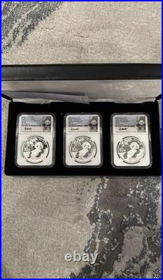 2020 China S10Y Panda Series 3-Coin Set First Releases MS 70 NGC Certified