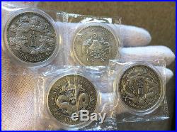 2020 China's Famous Vintage Coins Series Set Of 4 Antiqued 1 oz Silver Dollars