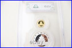 2020 Chinese 3 g gold panda + 30 g silver panda coin set LE of 200000