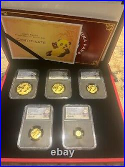 2020 Five Coin Panda Set Struck at Shenzhen Mint MS 70 #8