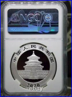 2020 (G)(Y)(S) China Silver Panda (3 Coin) Set NGC MS70 Song Lina Box & COA #RW