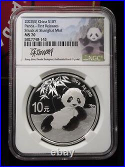 2020 NGC 1st Release Silver Chinese Panda 3 Coin Set in OGP with COA AQ493