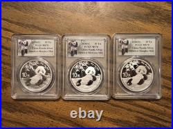 2020-YGS Chinese Silver Panda 3-Coin Set NGC MS-70