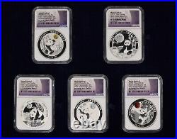 2020 Z China Panda 2 Oz Silver Proof Moon Festival Legacy Set Ngc Pr Pf 70 Fdoi