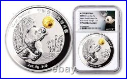 2020 Z China Panda 2 Oz Silver Proof Moon Festival Legacy Set Ngc Pr Pf 70 Fdoi