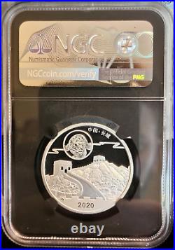 2020Z Moon Panda Platinum, Silver & Titanium Blue Moon 3 Medal Coin Set NGC PF70