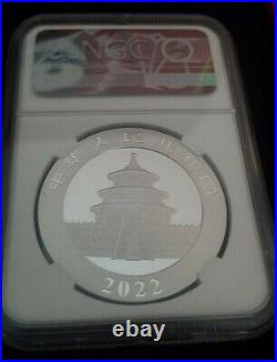 2022 China 30-Gram Silver Panda 3-Pc. Mint Set MS 70 Huang Qin Signature Set