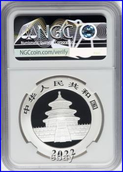 2022 China Silver Panda 10 Yuan 3pc Mint Set MS70 NGC FR Hand Signed 90g Silver