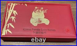 2022 China Silver Panda 3 Coin Box Set NGC MS70 Huang Qin SIGNED Privy Chinese