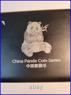 2022 China Silver Panda 3-coin First Release Set MS 70 Qin Signature Set 40th