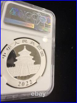2022 (G) (Y) (S) NGC MS 70 China Silver Panda 3 Coin Box Set Huang Qin SIGNED