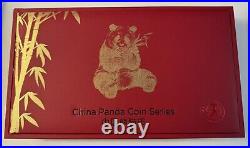 2023 40TH Anniversary 3 COIN Set China Panda Series Pure Silver Signed By Fang