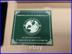 2023 China Panda 40th Anniversary Silver Set Coin with a 2 oz Bar