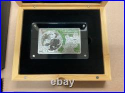 2023 China Panda 40th Anniversary Silver Set Coin with a 2 oz Bar
