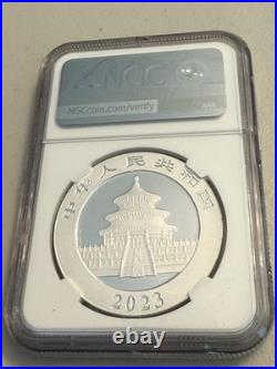 2023 (S) (Y) (G) China Silver Panda 3-Coin Set NGC MS70 Tong Fang FDOI Box & COA